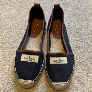 kate spade Black and Tan Espadrilles